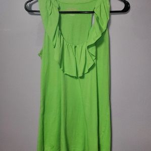 Green Lilly Pulitzer ruffle tank top